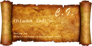 Chladek Iván névjegykártya